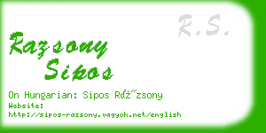 razsony sipos business card
